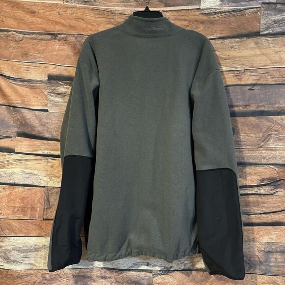 Eddie Bauer Men XL 1/4 Zip Fleece Pullover Jacket Gray Black Activewear Polartec - Picture 4 of 7